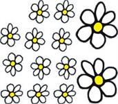 Auto-style AV103009 dekal "Flowers" vit/gul