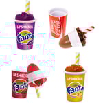 Läppbalsam Lip Smacker Coca - Cola / Fanta Jordgubb Smak Brun