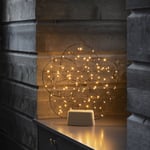 Konstsmide Christmas LED-koristevalo 5 pienellä renkaalla, puinen jalka