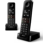 Philips wireless landline telephone D4702B/34 DUO black