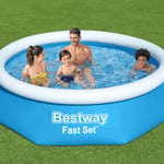 Bestway Uppblåsbar pool Fast Set rund 244x66 cm 57265 93312