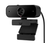 HP 430 FHD Webcam | Full HD 1080p | Dual Mics | Auto Focus | Lighting and Colour Correction | Privacy Shutter | 360° Swivel and 15° Tilt | 85° Field of View | Compatible with Chrome, PC or Mac | Black