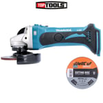 Makita DGA452 18v 115mm LXT Angle Grinder With Metal Cutting Disc Pack of 1