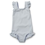 Liewood Tanna swimsuit seersucker – Y/D stripe: sea blue/white - 74/80