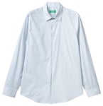 United Colors of Benetton Men's Shirt 5apl5qmm8, Light Blue Striped Pattern 949, XL