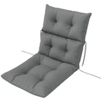 Sittdyna, 115x56 cm stolsdyna med knytband, ryggstöd, 10 cm tjock stoppning, vattenavvisande sittdyna för hem, trädgård, kontor,