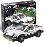 Varje byggblock vit racingbil Initial-D AE86 Trueno C61024W