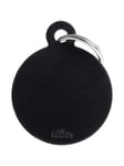 MyFamily ID Tag Basic collection Big Round Black in Aluminum