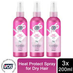 VO5 Heat Protect Styling Spray, 3 Packs of 200ml