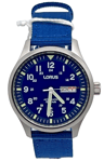 Lorus Men Automatic Watch with Blue Dial and Blue Nylon Strap RL409BX9