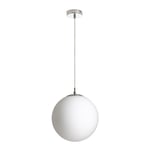 Luna Taklampa Ø30cm Opalglas/Krom