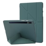 Samsung Galaxy Tab S8 Plus / S7 Plus 12.4&quot; Origami Flip Deksel - Kunstskinn - Grønn
