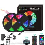 LED strip light, LWBLZY 10m / 32.8ft IP65 waterproof, smart Wifi , APP remote control RGB color changing music synchronization light strip, for Home Kitchen Bedroom TV Party