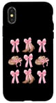 Cowgirl Coquette Rose Bow Esthétique Cowgirl Bottes Et Chapeaux Coque pour iPhone X/XS