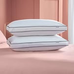 Silentnight Hotel Collection Luxury Pillows 2 Pack - Soft Touch Hotel Quality Bed Pillows for Back and Side Sleepers with Box Design Offering Extra Head and Neck Support - Pack of 2