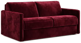 Jay-Be Slim Velvet 3 Seater Sofa Bed - Burgundy