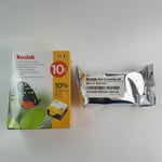 Genuine Original Kodak 10B Black & 10C Colour Ink Cartridges Pack Sealed