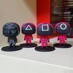 Squid Game Characters Figurer Staty Modell Leksaker Action Figur Leksakssamling För Fan Collection Nytt 123 Wooden Man
