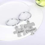Par-nyckelringar för par Pojkvän Flickvän Present Make Keychain Alla hjärtans dag Present Kärlek Pussel Smycken (Bättre tillsammans)