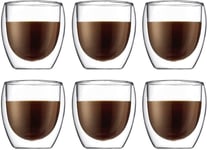 Bodum PAVINA Double Walled Thermo Glasses 0.25 L 8 oz Pack of 6