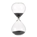 Polspotten Ball Timeglass M, Sort Klar Glass