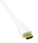 10m v1.4 White HDMI Cable with Ethernet - Gold Plated - 4K Ultra HD Multiple Shielded 100% Copper Wire Multi Channel Audio Video Lead