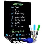 Magnetic Blackboard for Fridge Kitchen Chalkboard 17x11"Fridge Meal Planner