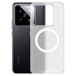 SKALO Xiaomi 14 5G Twill Magnetic Ring Kuori - Valkoinen