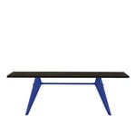 Vitra - EM Table 200, Base Prouvé Bleu Marcoule - Dark Solid Oak - Matbord