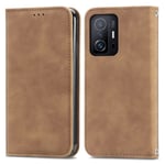 Vintage Xiaomi 11T Pro / Xiaomi 11T Plånboksfodral  - Brun Brun