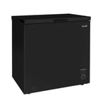 Baridi Chest Freezer 142L Capacity Garage Safe Adjustable Thermostat Black DH152
