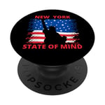 New York State of mind New York City Drapeau américain PopSockets PopGrip Interchangeable