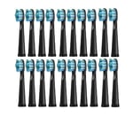 Utbytbara borsthuvuden, Dupont-borste, elektrisk tandborste, 10 svart 10 vit