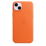 Apple iPhone 14 Plus Leather Case with MagSafe - Orange Made with High Quality & Supple Leather