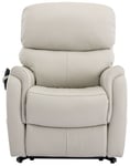 GFA Normandy Dual Motor Riser Recliner Chair - Cream Leather Match