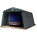 Intent24 - Abri/Tente garage premium 3,3 x 4,8 m pour voiture et bateau - toile pvc 500 n imperméable vert fonce - vert
