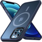 Kada Series Magnet Coque Pour Iphone 12 12 Pro Magsafe Con U Pour Iphone 12 Coque Et Iphone 12 Pro Coque Bleu Foncé