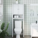 Over-the-Toilet Storage BERG White 60x27x164.5 cm Solid Wood vidaXL