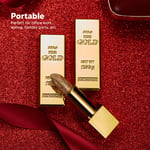 Makeup Metallic Glitter Gold Lipstick Long Lasting Moisturizing Temperature BGS