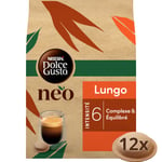 Café Dosettes Compatibles Dolce Gusto Neo Lungo Intensité 6 Nescafe Dolce Gusto Neo - La Boîte De 12 Dosettes