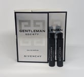 2x Givenchy GENTLEMAN SOCIETY Eau de Parfum Spray (2x 1ml Sample Size) EDP