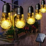COSY utomhus LED-ljuskedja med solceller - 50 LED-lampor / 7m Varmgul