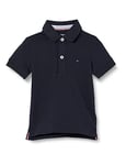 Tommy Hilfiger Boys Short-Sleeve Polo Shirt Organic Cotton, Blue (Sky Captain), 16 Years