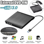 Lecteur Graveur DVD CD Externe USB 3.0 Ultra Slim Portable - Plug and Play, Haute Vitesse - Lecteur Enregistreur our Windows-MAC O