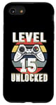iPhone SE (2020) / 7 / 8 Gamer Level 15 Unlocked Video Game 15th Birthday Boys Girls Case