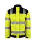 Dickies High Visibiliy Mens Yellow Work Wear Jacket - Size 4XL