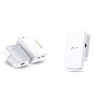 TP-Link Kit CPL WiFi TL-WPA4220 (WLAN 300 Mbit/s, CPL AV600, Clone WiFi, 3 Ports LAN, Plug and Play & Répéteur WiFi RE330 Amplificateur WiFi AC1200 Mbps,WiFi Extender jusqu'à 120㎡, Bouton WPS
