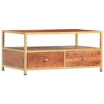 Solid Acacia Wood Coffee Table 90cm Couch Living Room Tea Desk vidaXL
