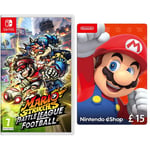 Mario Strikers: Battle League Football (Nintendo Switch) + Nintendo eShop Card | 15 GBP voucher (Download Code)