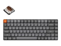 Keychron K3 Max - Tangentbord - Qmk/Via, Anpassat Mekaniskt - 75% - Compact - Bakgrundsbelyst - Trådlös - Bluetooth 5.1, 2.4 Ghz, Usb - Tangentbrytare: Gateron Low Profile 2.0 Brown (Hot-Swappable)